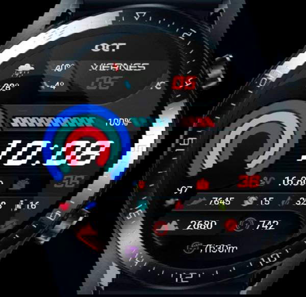 Apple design digital watch face