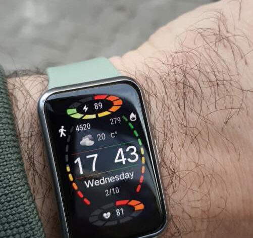 Two circles digital watch face