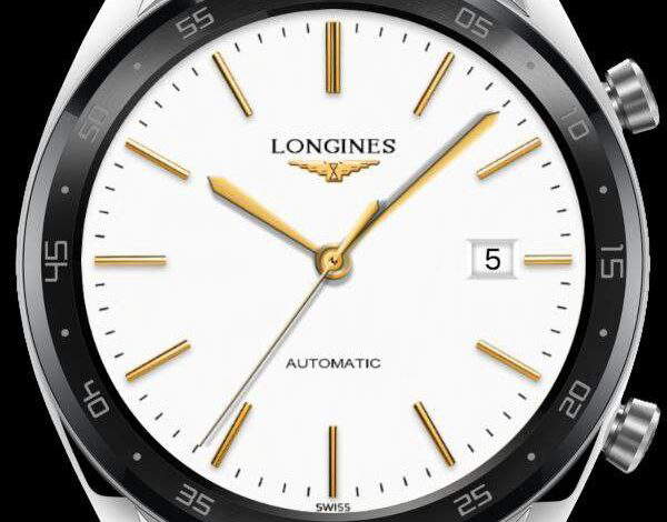 Longines realistic Gold analog watch face theme