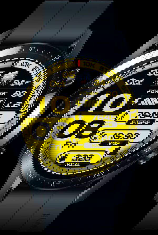 10K steps digital watch face theme