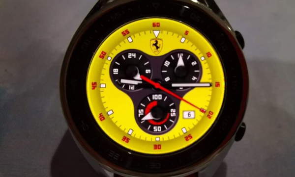 Ferrari yellow ported HQ watch face theme