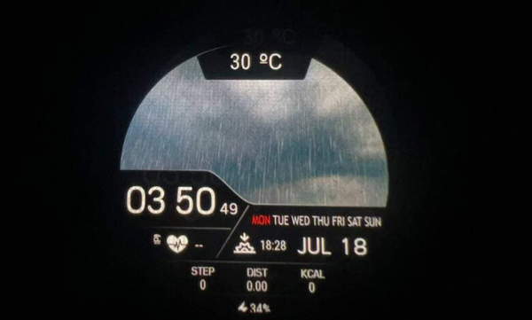 Beautiful realistic weather digital watch face theme